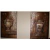 Image 1 : PAIR OF UNIQUE, ORIGINAL HAND PAINTED OVER SIVE DECORATIVE PAINTINGS