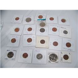 LOT OF (20) UNITED STATES COINS, SOME RARE DATES. PENNIES, NICKELS, DIMES & HALF DOLLARS, SOME RARE