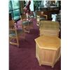 Image 2 : GORGEOUS, LIKE NEW SIX PIECE THOMASVILLE BLOND WOOD FURNITURE SET, INCLU: (3) TABLES & (3) CHAIRS