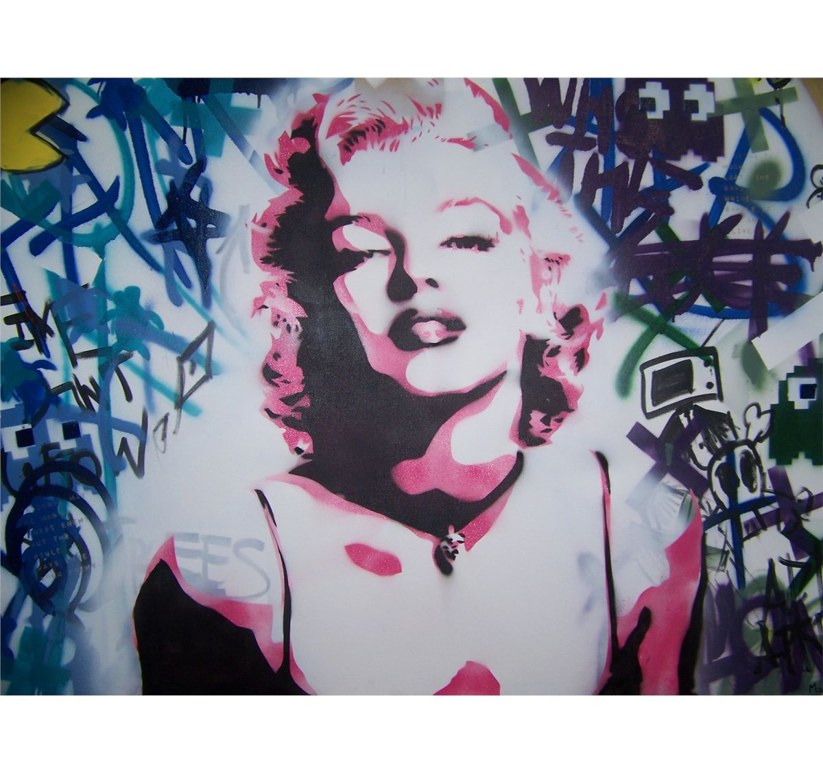 Marilyn Pop Art Style Original Painting By Mogwli In