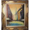 Image 2 : GORGEOUS FRENCH MID CENTURY SIGNED OIL ON CANVAS PAINTING, SIGNED JIFFY. GALLERY FRAMED