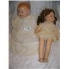 Image 2 : PAIR OF ANTIQUE/ VINTAGE HAND PAINTED PAPER MACHE DOLLS, BOY & GIRL