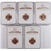 Image 1 : ( 5 ) 1955-S LINCOLN CENT, NGC MS-66 REDS!!