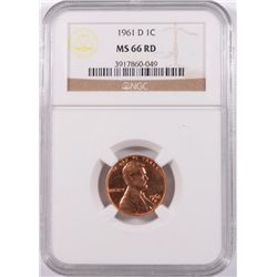 1961-D LINCOLN CENT, NGC MS-66 RED! LOOKS 67 RED! WHICH GO FOR $4000.00