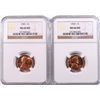 Image 1 : ( 2 ) 1963 LINCOLN CENTS, NGC MS-66 RED! RARE! MS-67 RED GO FOR $3000.00 EACH!