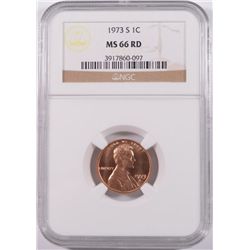 1973-S LINCOLN CENT, NGC MS-66 RED!  RARE! THERE HAVE BEEN NO SALES OF MS-67 RED