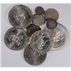 Image 1 : LOT OF  ( 12 ) FOREIGN SILVER COINS: ( 5 ) LARGE & ( 7 )  OLDER COINS 1872-1942