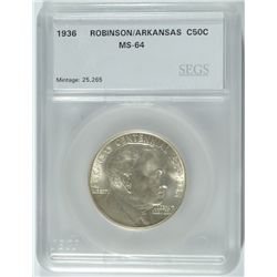 1936 ARKANSAS COMMEN HALF DOLLAR SEGS MS-64