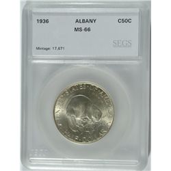 1936 ALBANY COMMEN HALF DOLLAR SEGS MS-66