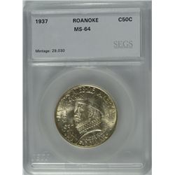 1937 ROANOKE COMMEN HALF DOLLAR SEGS MS-64