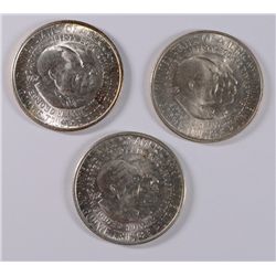 1953 (P) & 1952 (D, S) WASHINGTON/CARVER COMMEN HALF DOLLARS CH BU