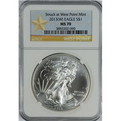 2013-(W) AMERICAN SILVER EAGLE NGC MS 70