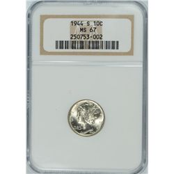 1944-S MERCURY DIME NGC MS 67