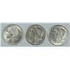 Image 1 : 1921 P, D & S MORGAN SILVER DOLLARS AU / BU