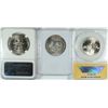 Image 2 : 3 COIN LOT: 2013-D 5 STAR GEN. HALF NGC MS69, 1982-D WASHINGTON HALF ANACS MS66