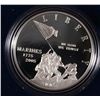Image 1 : 2005 MARINE CORPS SILVER DOLLAR PROOF, ORIGINAL BOX / CERT
