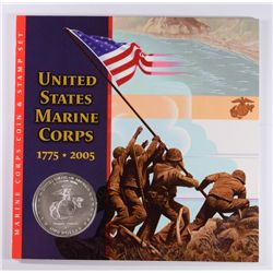 2005 MARINE CORPS COIN & STAMP SET