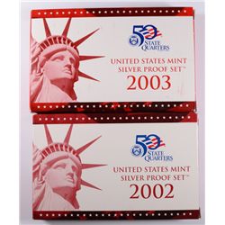 2002 & 2003 SILVER PROOF SETS