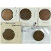 Image 1 : LOT of 5 TWO CENT PIECES, VARIOUS DATES