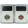 Image 2 : 1965 SMS LINCOLN CENT, NGC MS-66 RED & 1966 SMS JEFFERSON NICKEL, NGC MS-67