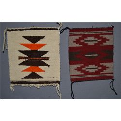 TWO MINI NAVAJO TEXTILES