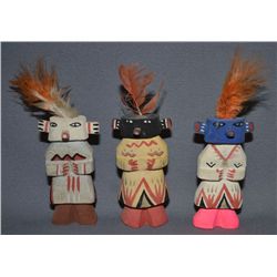 THREE ROUTE 66 KACHINA DOLLS