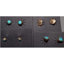 FOUR PAIRS OF GOLD EARRINGS