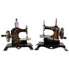 Image 1 : Toy sewing machines (2), floral motif, marked British Zone Germany, Good/VG cond w/some surface corr