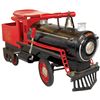 Image 1 : Toy train engine, Keystone R.R. #6400 ride-on, pressed steel, VG/Exc cond w/orig paint & decals, 13"