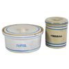 Image 1 : Stoneware butter & cereal crocks w/lids, butter crock has minor rim chips, lid Exc cond, Cereal w/ma