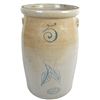 Image 1 : Stoneware churn, Red Wing 5 gal Birchleaf, VG cond w/upper stain, 17"H.