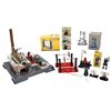 Image 1 : Toy steam set (9), Wilesco steam engine (110 volt/400 watt) & 8 accessories incl 2 Merit lineshaft, 