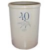 Image 1 : Stoneware crock, Red Wing 40 gal Birchleaf w/ski oval, few chips on base, o/wise Exc cond, 31"H.