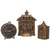 Image 1 : Banks (3), cast iron still banks, Time is Money Clock Bank from Miller Castings-Fremont, O., Exc con