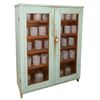 Image 1 : Furniture, pie safe, primitive pine w/orig aqua paint, screened front, c.1880's, Exc cond, 52.5"H x 