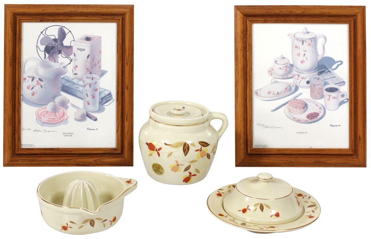 Jewel Tea Autumn Leaf (5), 1993 60th Anniversary covered butter & 5.5