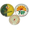 Image 1 : Soda fountain thermometers (3), Vernors, Red Topp-Milw. & 7Up The Uncola, all Exc cond, 10" to 12"Di
