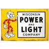 Image 1 : Advertising sign, Reddi Kilowatt Wisconsin Power & Light Company, 4-color porcelain, VG cond w/corne