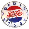 Image 1 : Pepsi-Cola clock, double dot light-up, mfgd by Telechron, Inc., metal case w/glass face, Exc working