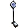 Image 1 : Coin-operated weigh scale, lollipop, black w/porcelain dial, Exc restored cond, 72"H x 30"W x 22.5"D
