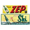 Image 1 : Advertising signs (2), Graf's ZEP, embossed litho on tin & Ski Citrus Beverage, self-framed litho on