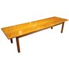 Image 1 : Furniture, store display table, oak, 3-board top, VG cond w/some wear on top, 29"H x 10.5'L x 38"D.