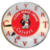 Image 2 : Breweriana clock & thermometer (2), Calvert Whiskey light-up w/owl graphic, mfgd by Telechron Electr