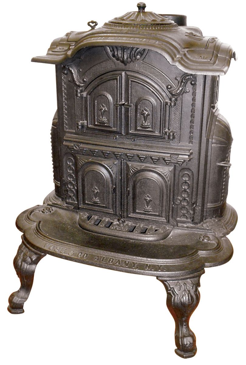 Stove, Paris Parlour 19 by Vose & Co.Albany, NY, cast iron, Exc cond