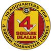 Image 1 : Lumber sign, Weyerhaeuser 4 Square Lumber, 4-color double-sided porcelain sign w/great graphics & co