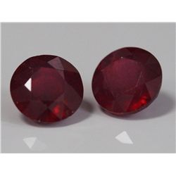 Pair of Round Ruby Loose Stones