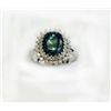 Image 1 : INDICOLITE TOURMALINE 3.33CT14K W/G RING 4.11GRAM / DIAMOND RD 0.46CT