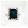Image 1 : INDICOLITE 3.78CT, 14K W/G RING 4.05GRAM / DIAMOND RD 0.81CT