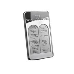 10 oz Ten Commandments Silver Bar .999 Fine