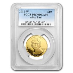 2012-W 1/2 oz Proof Gold Alice Paul PCGS PR-70 DCAM